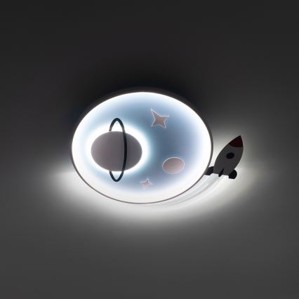 Brilagi - LED Children's Ceiling Light STARSHIP LED/64W/230V 3000/4500/6000K Blue