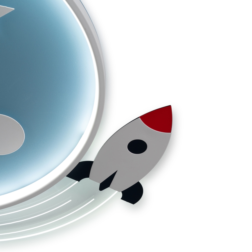 Brilagi - LED Children's Ceiling Light STARSHIP LED/64W/230V 3000/4500/6000K Blue