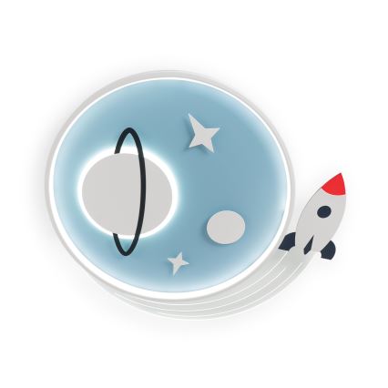 Brilagi - LED Children's Ceiling Light STARSHIP LED/64W/230V 3000/4500/6000K Blue