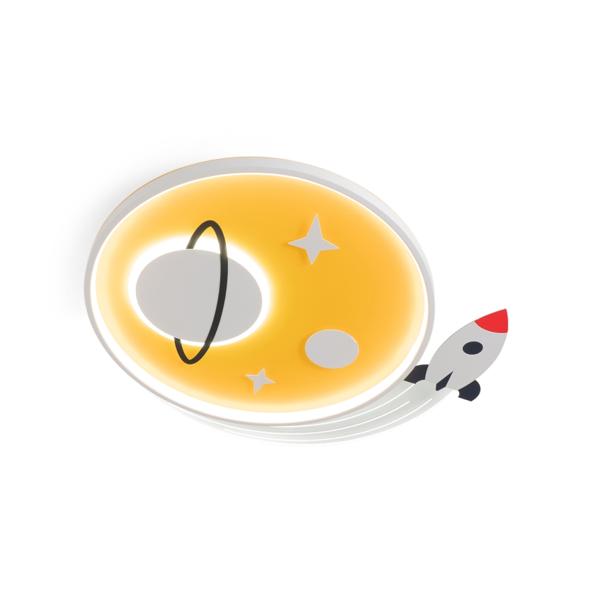 Brilagi - LED Kids Ceiling Light STARSHIP LED/64W/230V 3000/4500/6000K yellow
