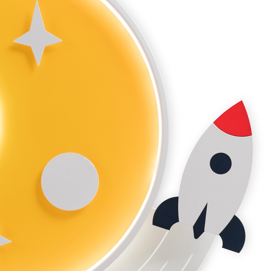 Brilagi - LED Kids Ceiling Light STARSHIP LED/64W/230V 3000/4500/6000K yellow