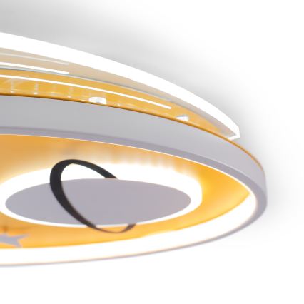Brilagi - LED Kids Ceiling Light STARSHIP LED/64W/230V 3000/4500/6000K yellow