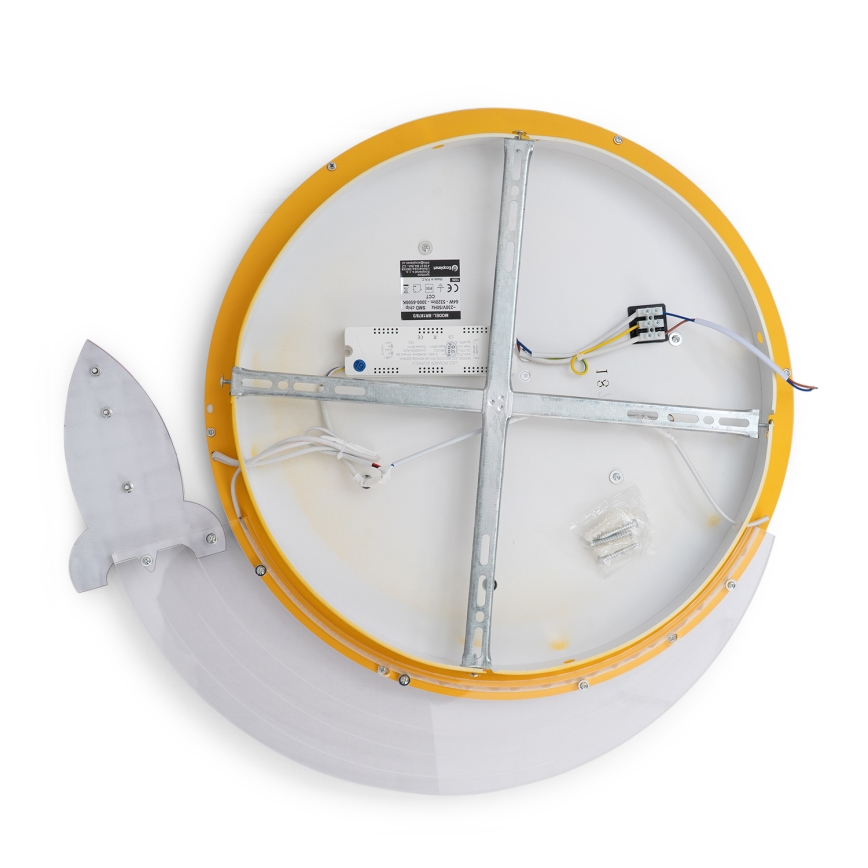 Brilagi - LED Kids Ceiling Light STARSHIP LED/64W/230V 3000/4500/6000K yellow