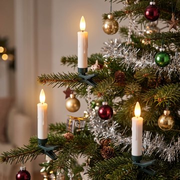 BRILAGI - LED Lighting for Christmas Tree 10xLED/10xAAA white + remote control