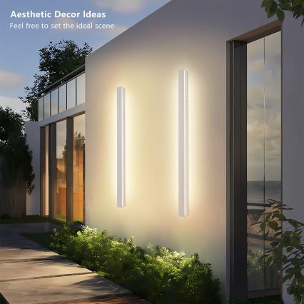 Brilagi - LED Outdoor Wall Light LINEAR LED/22W/230V 3000K IP65 100 cm white CRI 90