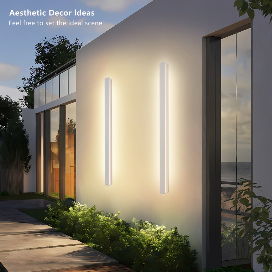 Brilagi - LED Outdoor Wall Light LINEAR LED/22W/230V 3000K IP65 100 cm white CRI 90