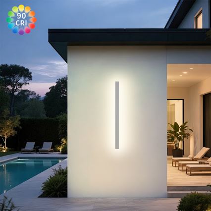 Brilagi - LED Outdoor Wall Light LINEAR LED/22W/230V 3000K IP65 100 cm white CRI 90