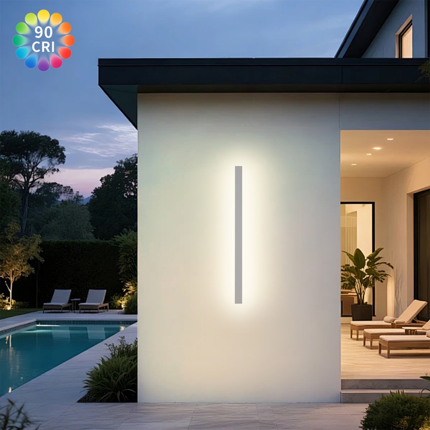 Brilagi - LED Outdoor Wall Light LINEAR LED/22W/230V 3000K IP65 100 cm white CRI 90