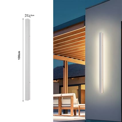 Brilagi - LED Outdoor Wall Light LINEAR LED/22W/230V 3000K IP65 100 cm white CRI 90