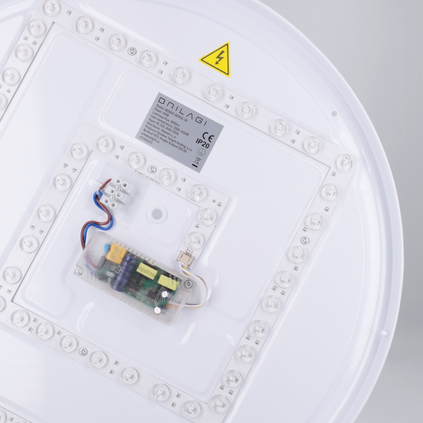 Brilagi - NANCI Dimmable LED Ceiling Light, 60W, 230V, 3000–6500K, Ø 49 cm, White — with Remote Control