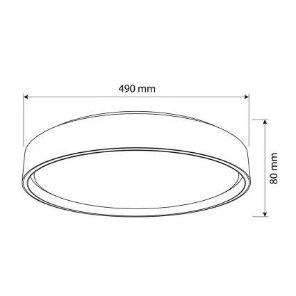 Brilagi - NANCI Dimmable LED Ceiling Light, 60W, 230V, 3000–6500K, Ø 49 cm, White — with Remote Control