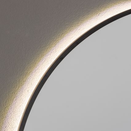 Brilagi - NOVARA LED Bathroom Mirror LED/19W/230V Ø 60 cm Black IP44 CRI 90 Dimmable + CCT