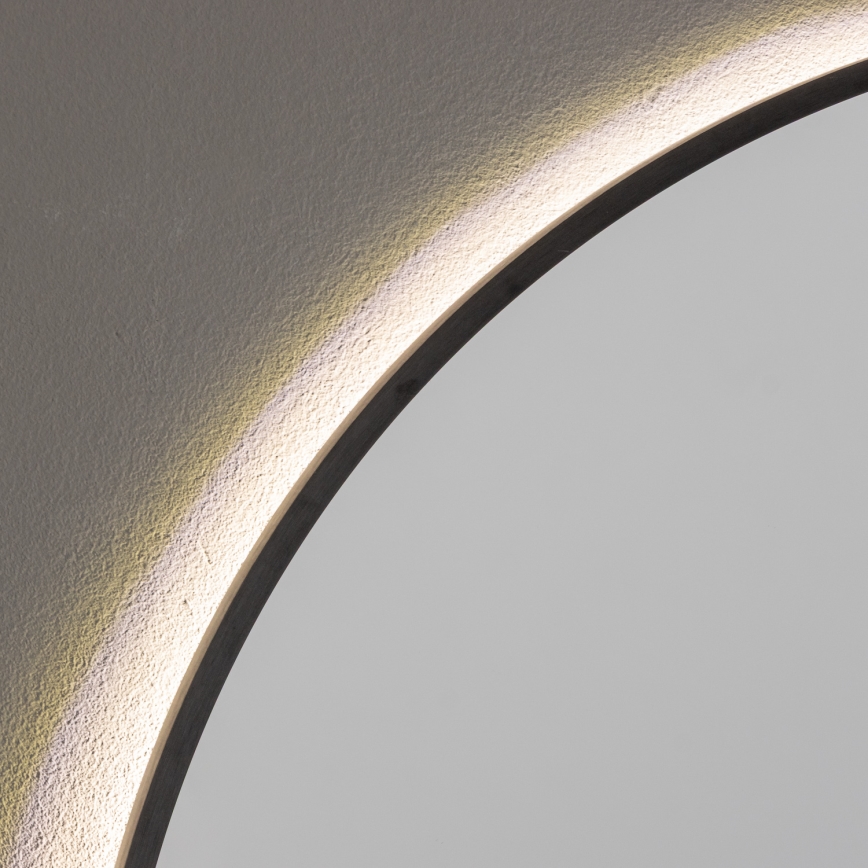 Brilagi - NOVARA LED Bathroom Mirror LED/19W/230V Ø 60 cm Black IP44 CRI 90 Dimmable + CCT