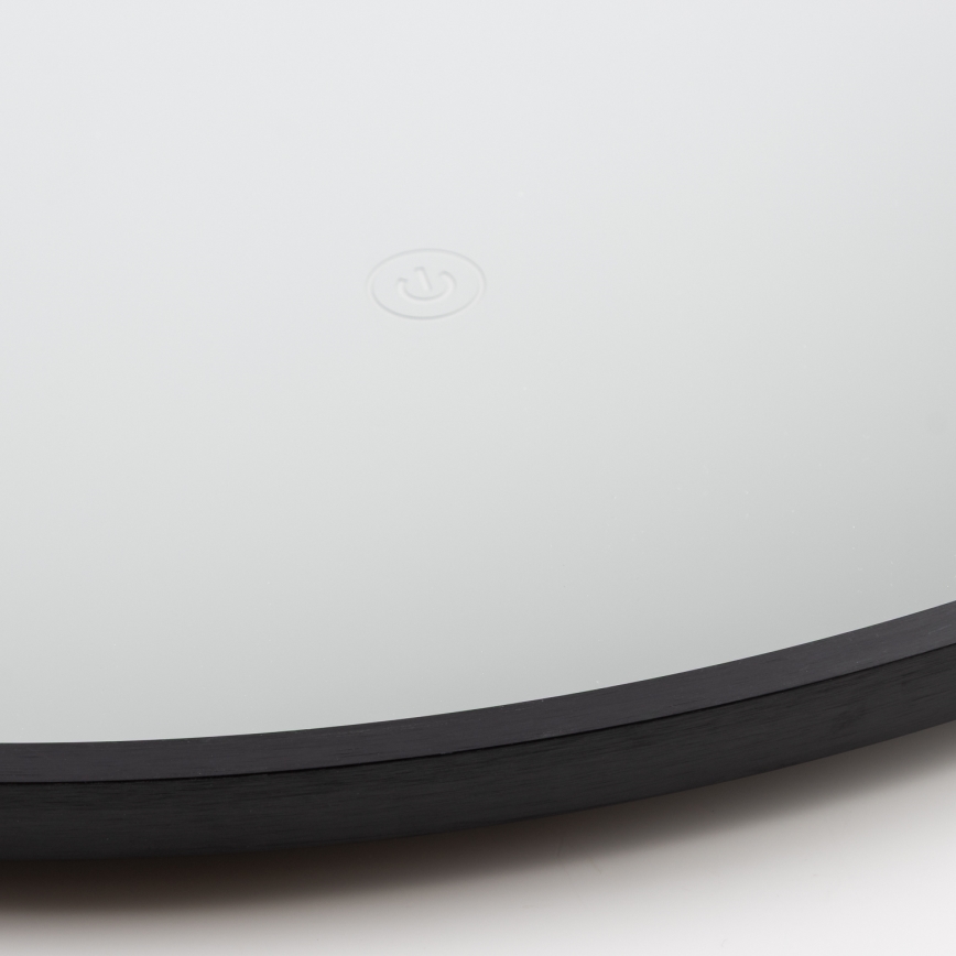 Brilagi - NOVARA LED Bathroom Mirror LED/19W/230V Ø 60 cm Black IP44 CRI 90 Dimmable + CCT