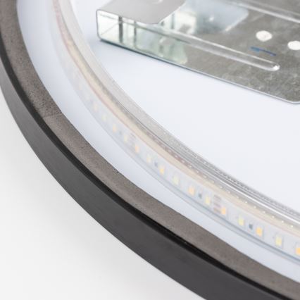 Brilagi - NOVARA LED Bathroom Mirror LED/19W/230V Ø 60 cm Black IP44 CRI 90 Dimmable + CCT