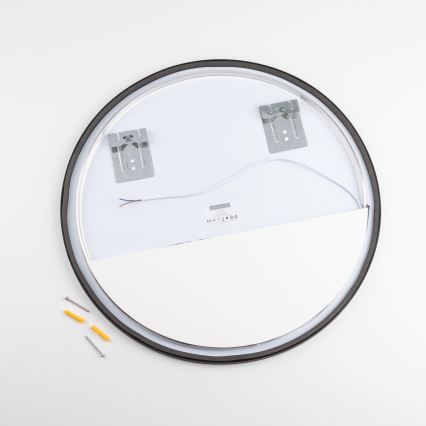 Brilagi - NOVARA LED Bathroom Mirror LED/19W/230V Ø 60 cm Black IP44 CRI 90 Dimmable + CCT