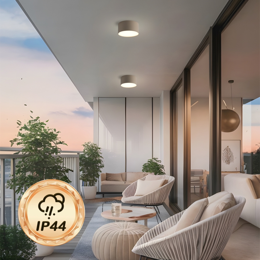 BRILAGI - LED Outdoor Ceiling Light FORIS LED/14W/230V Ø 12 cm Beige IP44