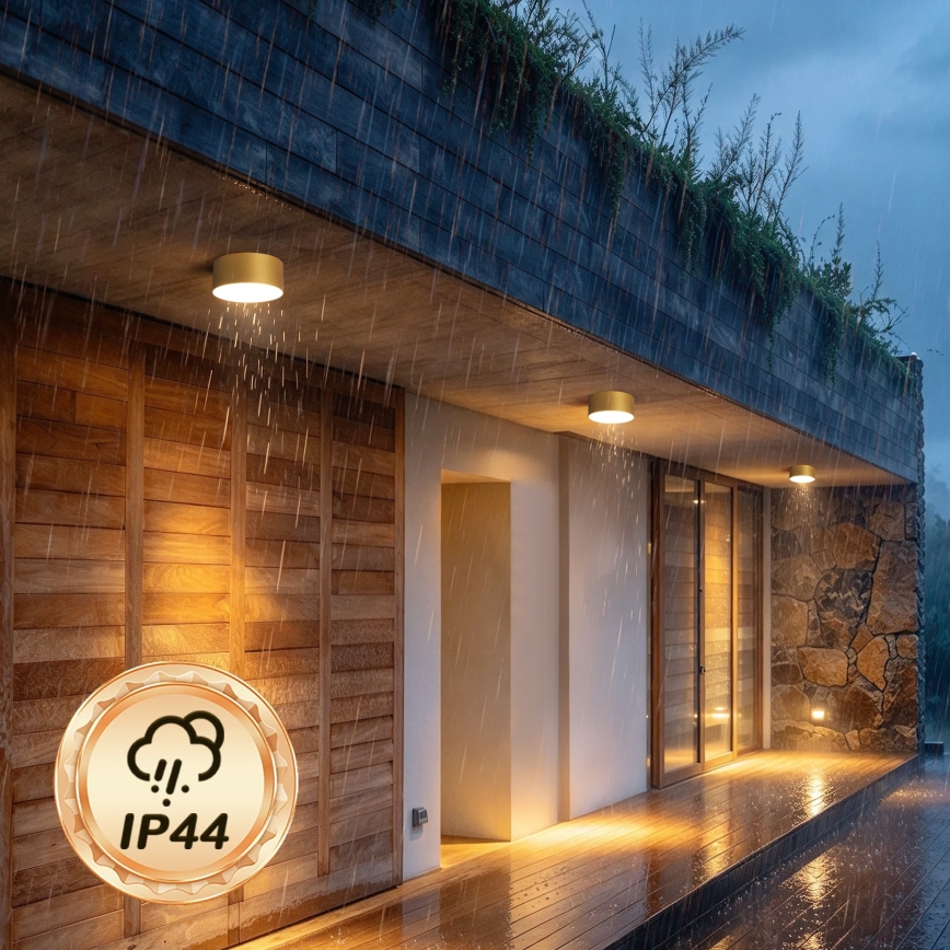 BRILAGI - LED Outdoor ceiling light FORIS LED/20W/230V Ø 15 cm gold IP44