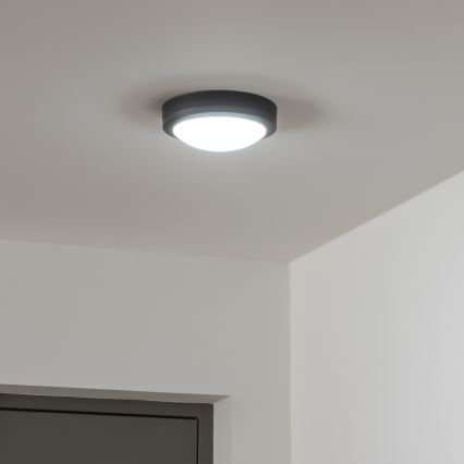 Brilagi - LED Outdoor ceiling light LED/13W/230V d. 17 cm IP54 anthracite