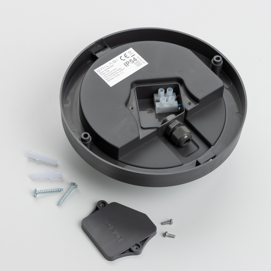 Brilagi - LED Outdoor ceiling light LED/13W/230V d. 17 cm IP54 anthracite