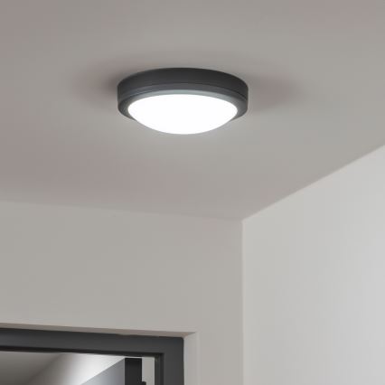 Brilagi - LED Outdoor ceiling light LED/20W/230V d. 23 cm IP54 anthracite