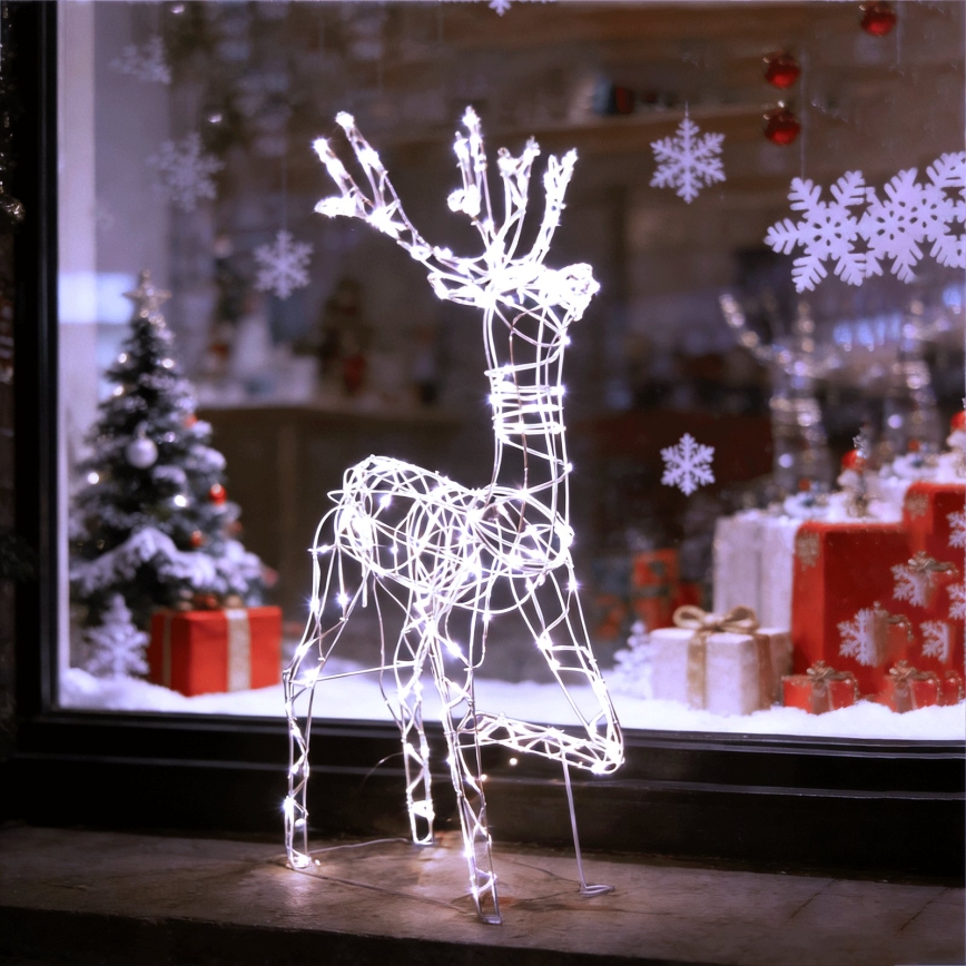BRILAGI - LED Outdoor Christmas decoration LED/3.6W/8 functions 75 cm IP44 reindeer cool white