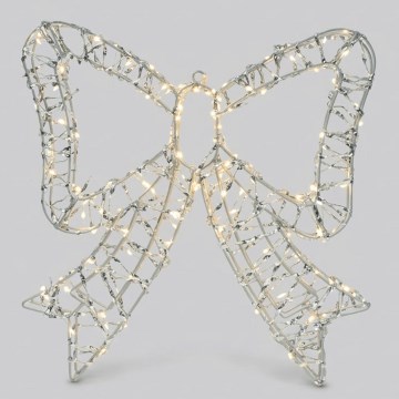 BRILAGI - LED Outdoor Christmas Decoration LED/3.6W/8 functions IP44 41 cm silver bow