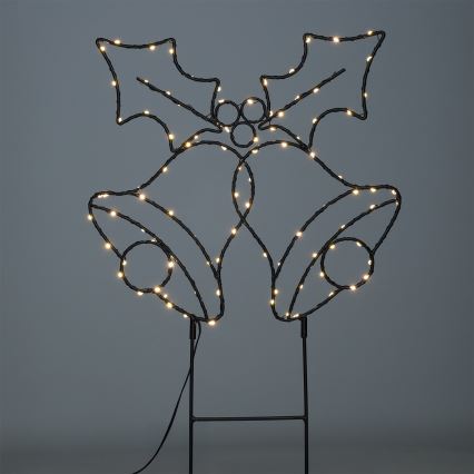 Brilagi - LED Outdoor Christmas Decoration LED/3xAA IP44 55x32 cm Bell Lights