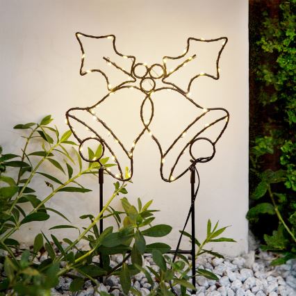 Brilagi - LED Outdoor Christmas Decoration LED/3xAA IP44 55x32 cm Bell Lights