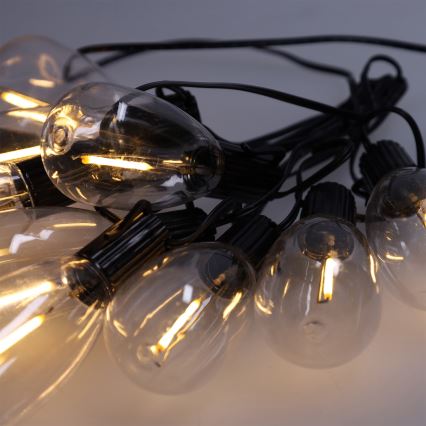 Brilagi - LED Outdoor Christmas Garland 10xLED/3xAA 3.2m IP44 Warm White