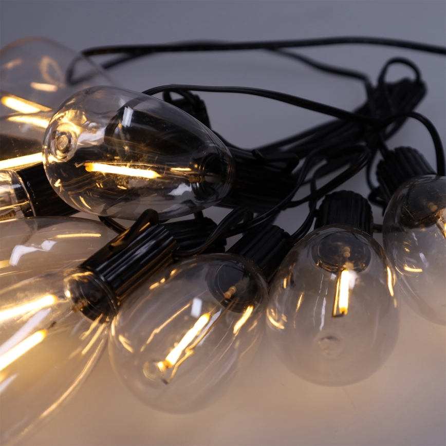 Brilagi - LED Outdoor Christmas Garland 10xLED/3xAA 3.2m IP44 Warm White