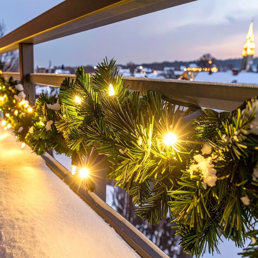 Brilagi - LED Outdoor Christmas Garland, LED/3xAA, 300 cm, IP44