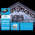 BRILAGI - LED Outdoor Christmas Light String 600xLED/6W/8 functions 33x0.6m IP44 cool white