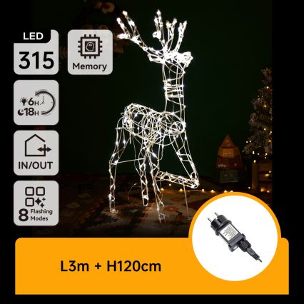 Brilagi - LED Outdoor Christmas Reindeer Decoration LED/3,6W/31/230V 2700K 120 cm IP44