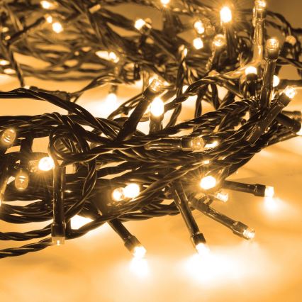 Brilagi - LED Outdoor Christmas String Lights 100 LEDs/8 functions 13 m IP44 warm white