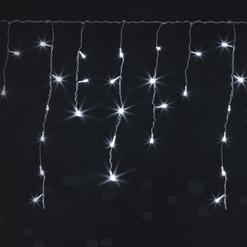 Brilagi - LED Outdoor Christmas String Lights 200xLED / 8 Modes, 13x0.6 m, IP44, Cool White
