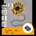 BRILAGI - LED Outdoor Christmas string lights 300 LEDs/3xAA/8 modes 15.3 m IP44 warm white