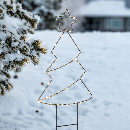 Brilagi - LED Outdoor Christmas Tree Decoration, LED/3xAA, IP44, 68x29 cm