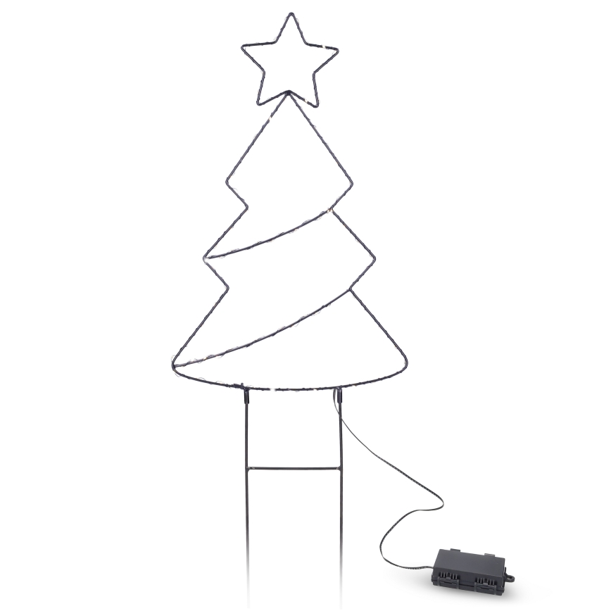 Brilagi - LED Outdoor Christmas Tree Decoration, LED/3xAA, IP44, 68x29 cm