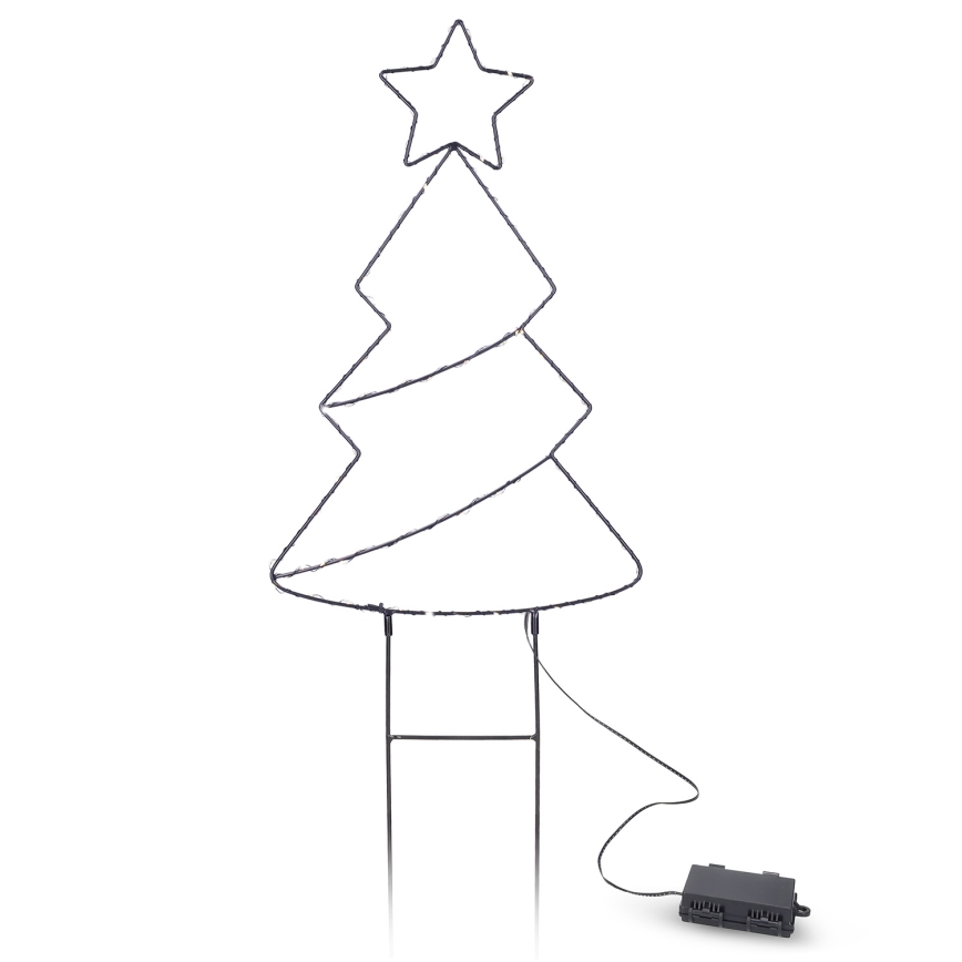 Brilagi - LED Outdoor Christmas Tree Decoration, LED/3xAA, IP44