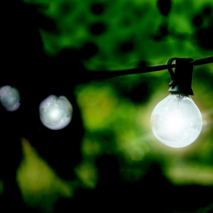 Brilagi - LED Outdoor decorative chain GARLAND 25xE12 20m IP44 cool white