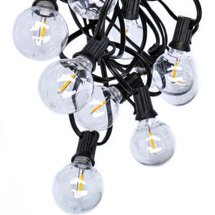 Brilagi - LED Outdoor decorative chain GARLAND 25xE12 20m IP44 cool white