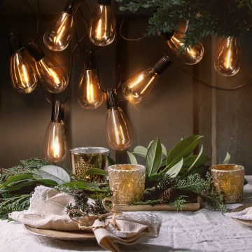 Brilagi - LED Outdoor Decorative String Lights 10xLED/3xAA 3,2m IP44 Warm White