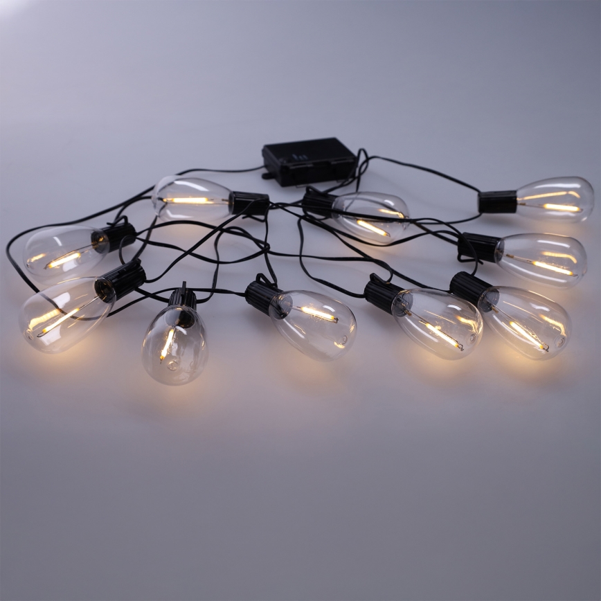 Brilagi - LED Outdoor Decorative String Lights 10xLED/3xAA 3,2m IP44 Warm White