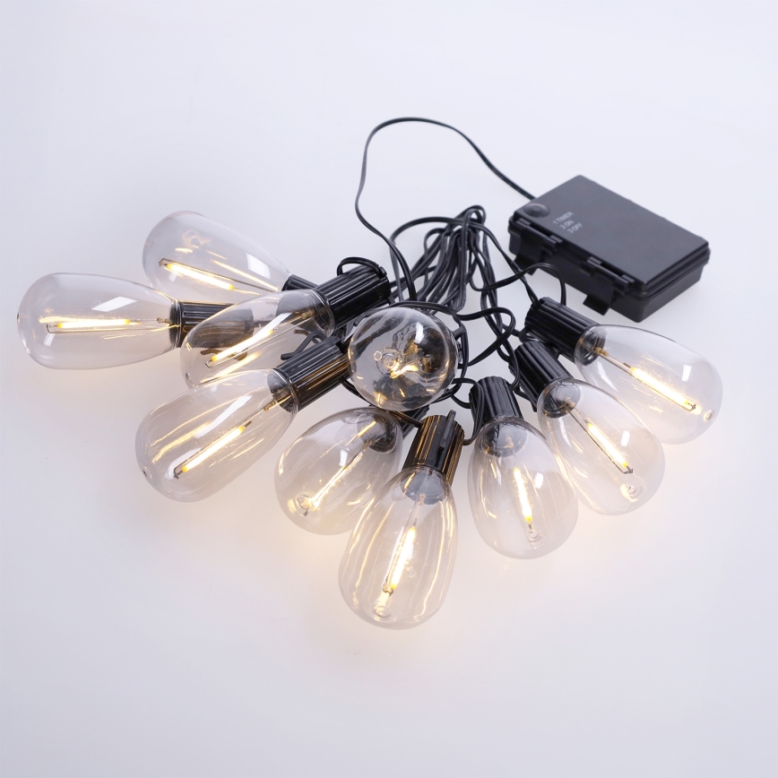 Brilagi - LED Outdoor Decorative String Lights 10xLED/3xAA 3,2m IP44 Warm White
