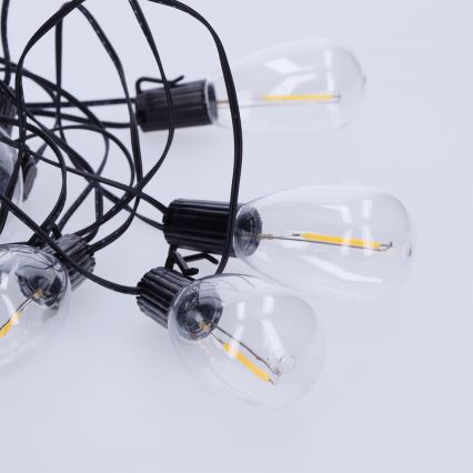 Brilagi - LED Outdoor Decorative String Lights 10xLED/3xAA 3,2m IP44 Warm White