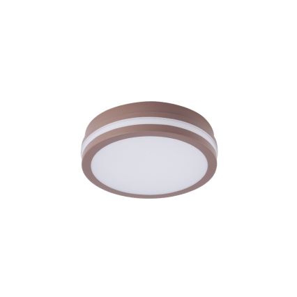 Brilagi - LED Outdoor Ceiling Light with Sensor BENE LED/18W/230V Ø 21.5 cm Brown IP54