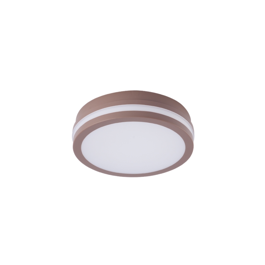 Brilagi - LED Outdoor Ceiling Light with Sensor BENE LED/18W/230V Ø 21.5 cm Brown IP54