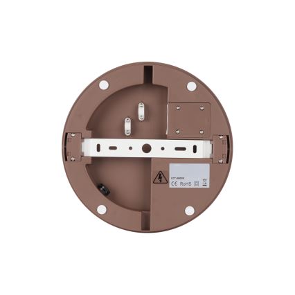 Brilagi - LED Outdoor Ceiling Light with Sensor BENE LED/18W/230V Ø 21.5 cm Brown IP54