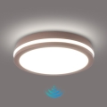 Brilagi - LED outdoor fixture with sensor BENE LED/24W/230V, dia. 26 cm, brown, IP54
